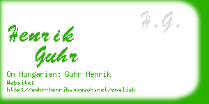 henrik guhr business card